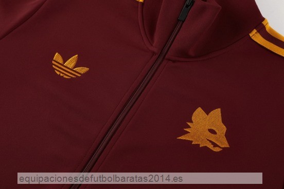 Nuevo Ropa Deportiva Con Cremallera Larga AS Roma 23/24 Rojo Baratas